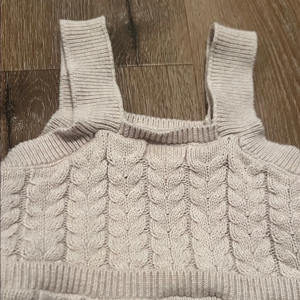 Green Ribbed Onesie little one shop and Cream Knit Romper cat & jack 12 month